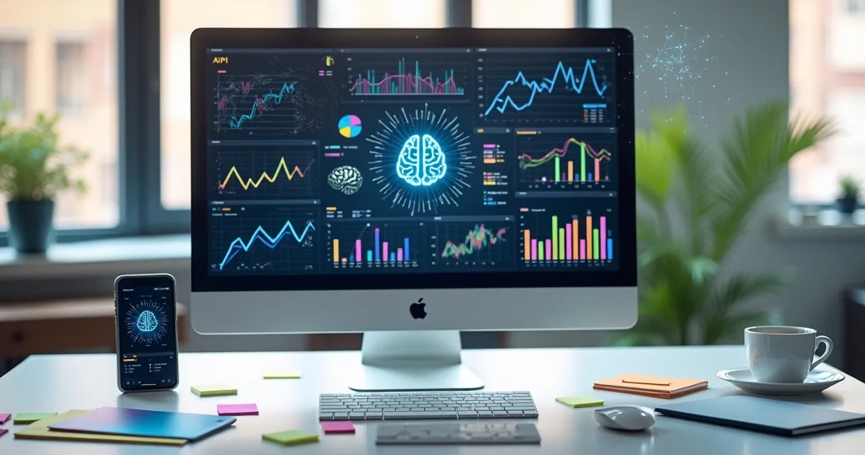 Tela de computador exibindo gráficos de campanha e análises de dados digitais. 