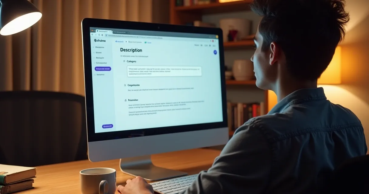 Pessoa criando um comando para IA em plataforma online 